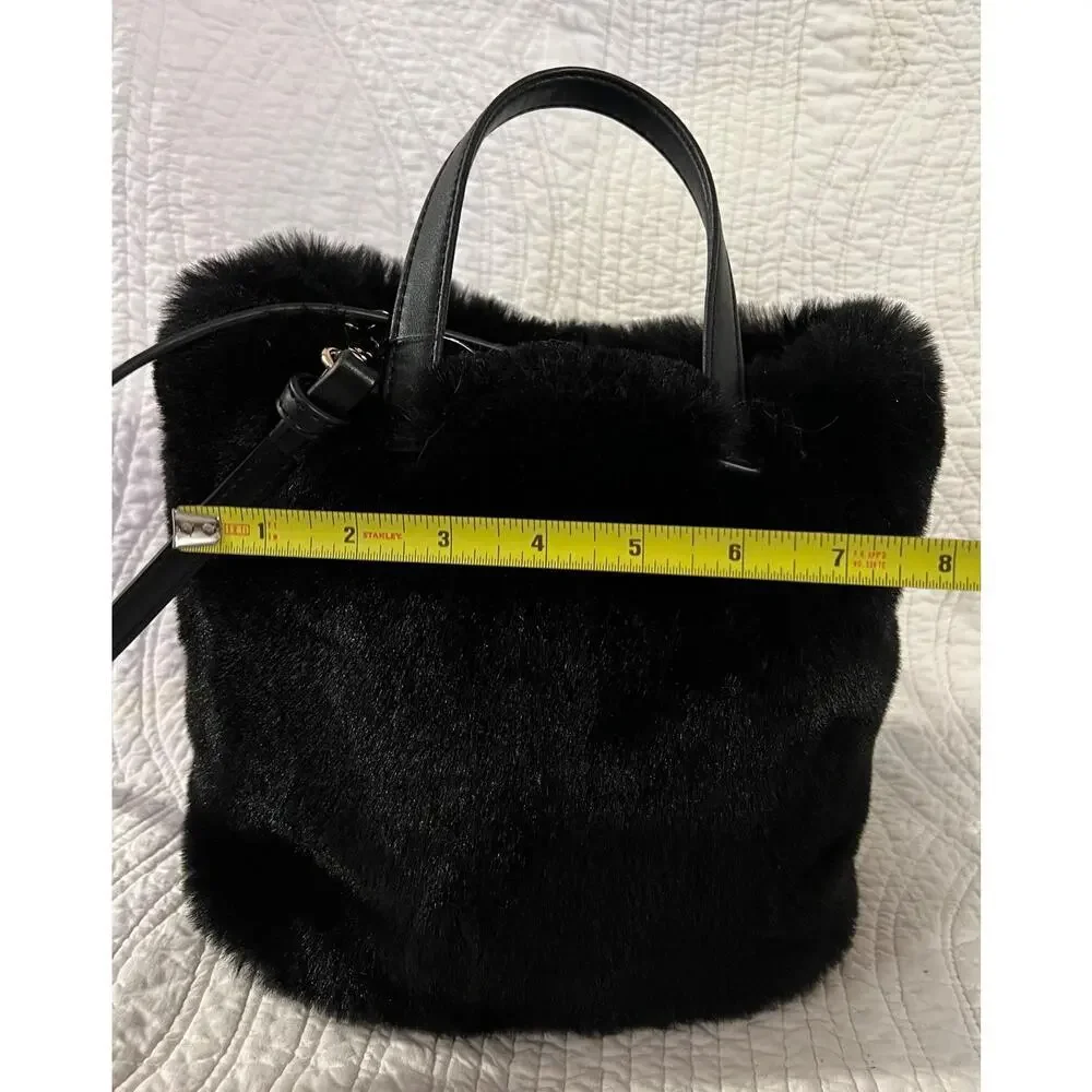 Expressions NYC Black Crossbody Bag  Faux fur Brand new